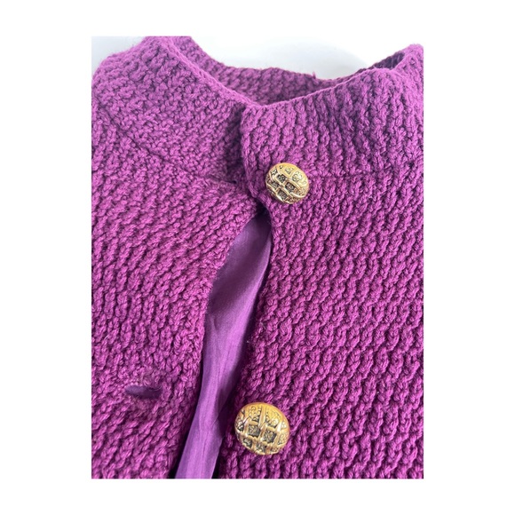 Vintage Purple Chunky Knit Sweater - Picture 7 of 8